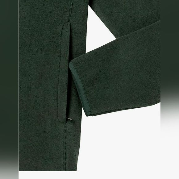 Amazon Essentials Mens Polar Fleece Long Sleeve Zip Front Forest Green Hoodie M - Picture 4 of 8
